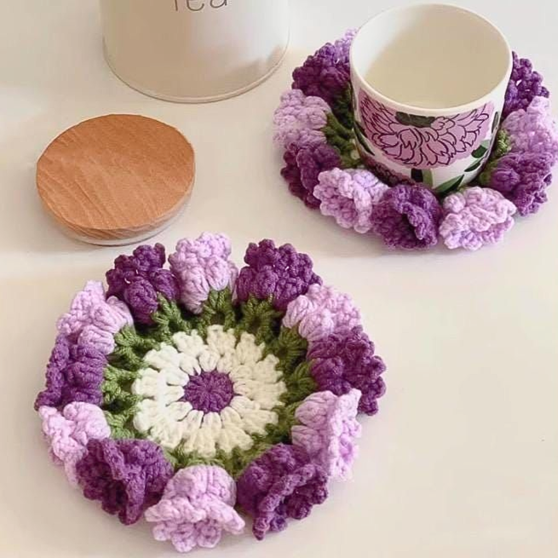 DIY Floral Crochet Coaster Kit