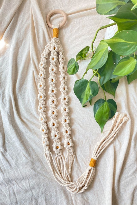Kit DIY Jardinière marguerite macramé