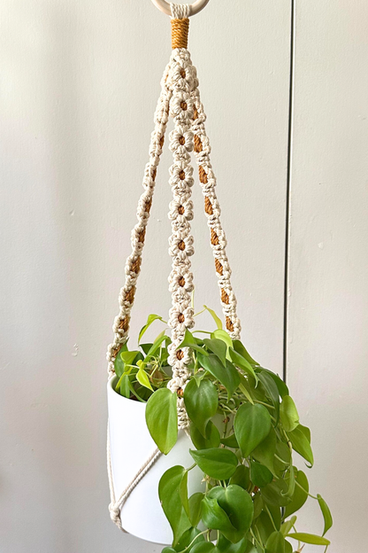 Kit DIY Jardinière marguerite macramé