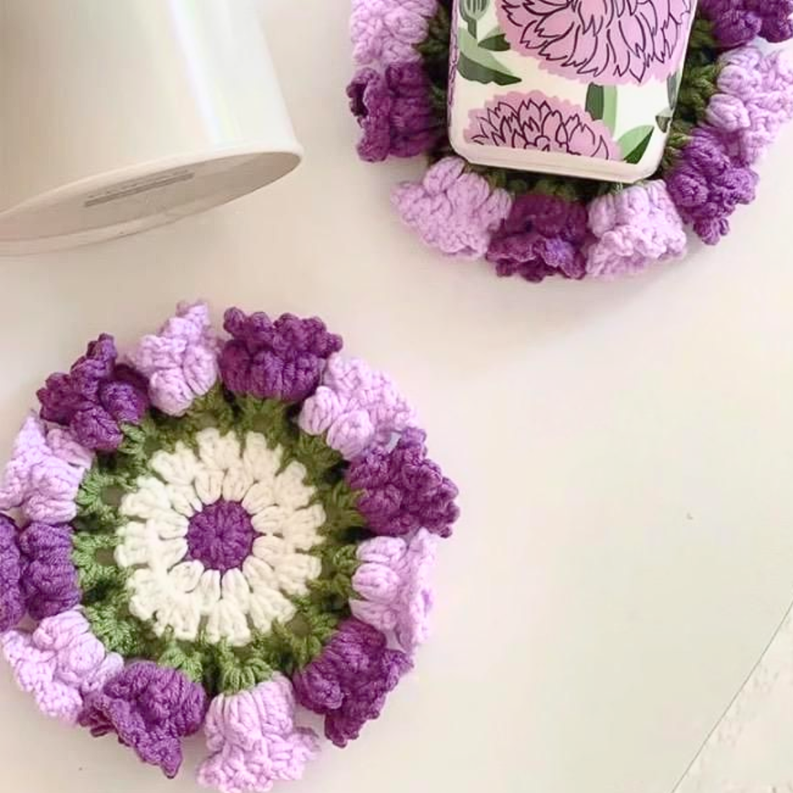 DIY Floral Crochet Coaster Kit