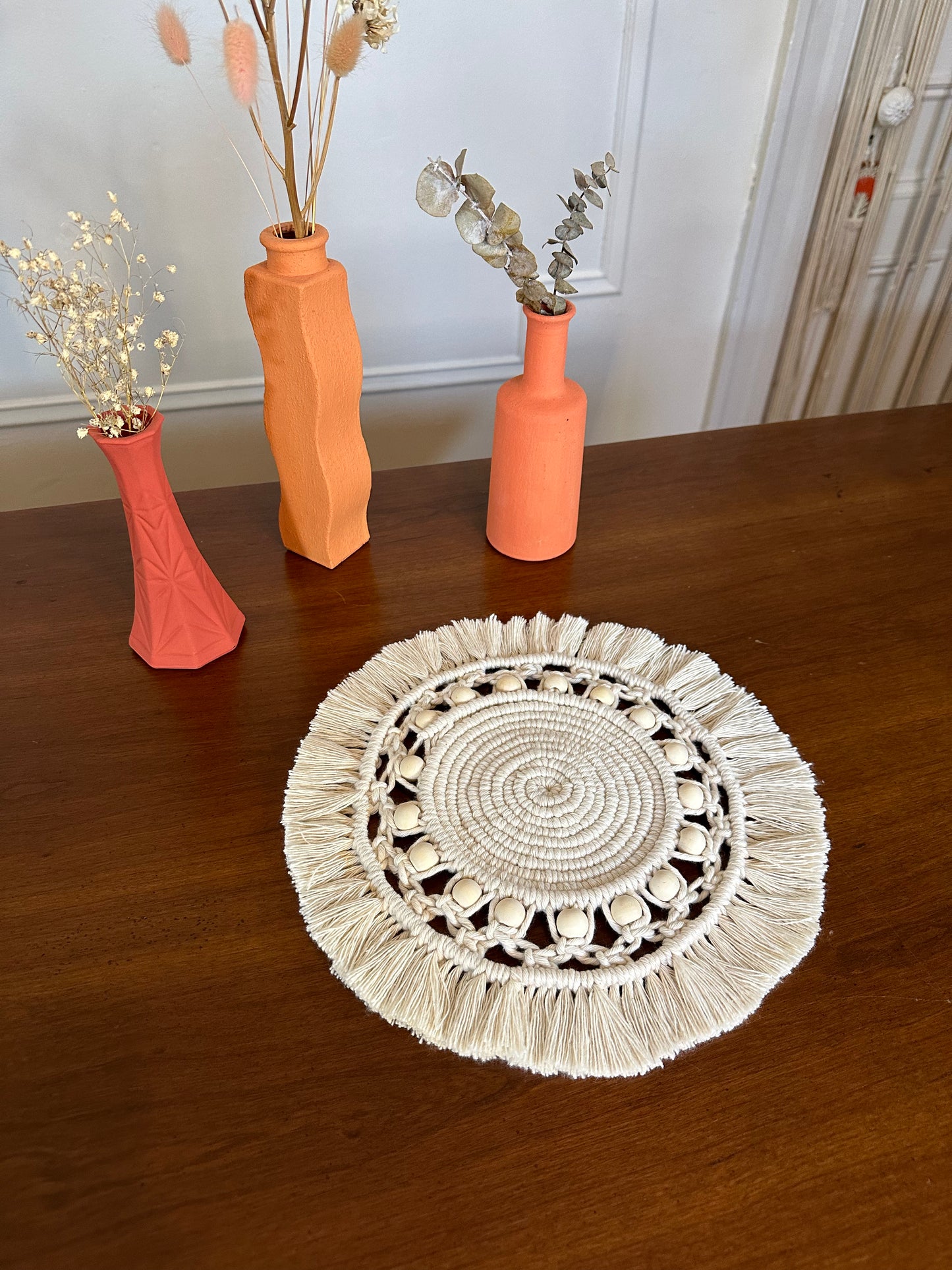 Tutoriel Dessous de plat en macramé